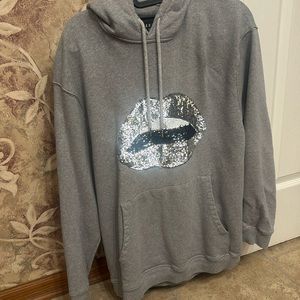 Markus Lupfer hoodie with sequin lips